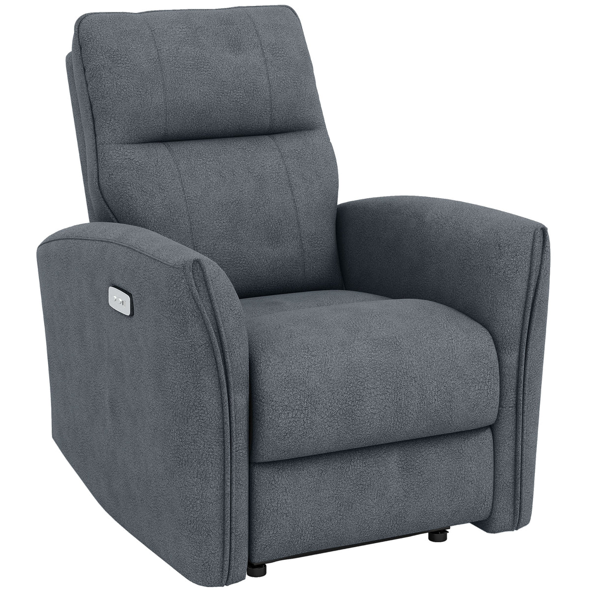Power Recliner Chair, Dyed Fabric (Like Leathaire) Upholstered Recliner Chair with USB Ports, Footrest