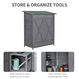 Garden Storage Shed Asphalt Roof Wooden Timber Double Door Utility Storage House with Shelf