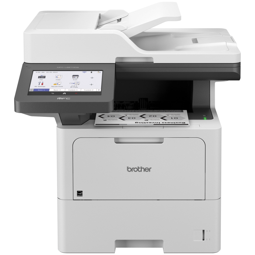 Brother MFC-L6810DW Enterprise Monochrome Laser All-in-One Printer with Low-cost Printing, Large Paper Capacity, Wireless Networking, Advanced Security Features, and Duplex Print, Scan, and Copy