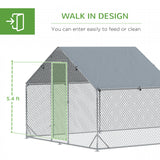 19.7' x 9.8' Metal Chicken Run with Waterproof and Anti-UV Cover
