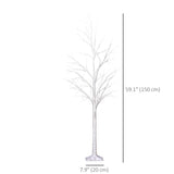5FT Garden Birch Tree Light with 58 Warm LEDs and 8 Light Modes