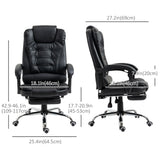 Ergonomic Office Chair with Back Support, PU leather Executive Office Chair with High Back, Retractable Footrest