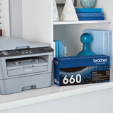 Brother TN660 Black Toner Cartridge, High Yield