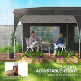 10 x 20 ft Pop Up Canopy Tent with Reflective Strips, UPF 50+ Easy up Instant Canopy with 6 Sandbags