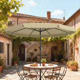 Parasol de patio 10 pi avec bouton-poussoir d'inclinaison et manivelle