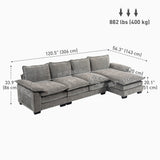 Sofa Couch with Chaise Lounge