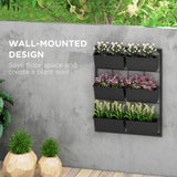 Jardinière murale 3 étages avec 6 pots pour usage intérieur et extérieur, support de plante suspendue