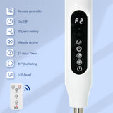 Standing Floor Fan with Remote Control, Stand Up Cooling Fan, Tall Pedestal Electric Fan for