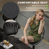 Bar Stools Set of 2, Modern Swivel Counter Height Barstools with Footrest and Hollow Backrest