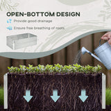 Galvanized Raised Garden Bed, Steel Outdoor Planters with Reinforced Rods, 71
