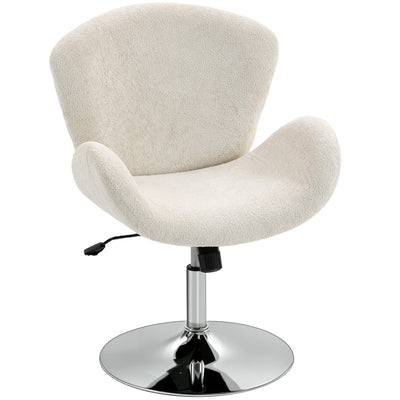 Swivel Office Chair, Velvet Desk Chair with Wide Bucket Seat, Tilt Function and Round Base