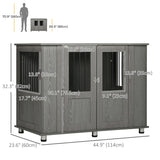 Dog Crate Furniture with Lockable Magnetic Door, Adjustable feet for Extra Large, Medium & Small Dogs