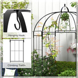 Birdcage Shape Arbour, Metal Garden Arbour Pergola Pavilion for Climbing Plants