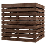 Base de parasol extérieur 2 en 1 avec rangement Table d'appoint de patio en bois