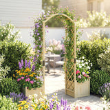 Wooden Garden Arch with 2 Planter Boxes