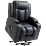 Electric Power Lift Chair, PU Leather Recliner Sofa with Footrest