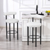 Bar Stools Set of 2, Bar Height Stools with Footrest for Kitchen Island