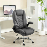 Executive Office Chair, Desk Chair with Flip-up Armrest, Diamond Fabric Computer Chair for Home Office