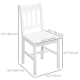 Dining Chairs Set of 2, Pine Wood Structure for Living Room and Dining Room