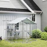 Grand meuble de catio en métal pour l'extérieur de 79 po avec housse imperméable, 4 plateformes