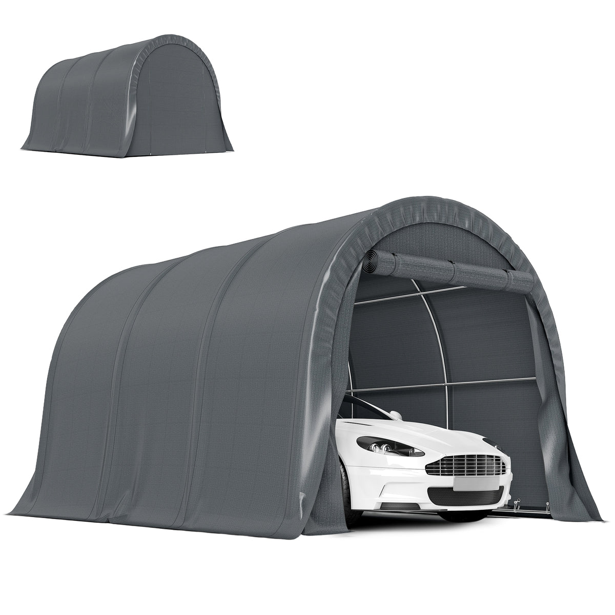 10' x 15' Heavy Duty Carport, Portable Garage Car Canopy Tent Shelter with Reinforced Galvanized Frame