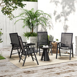 4-Piece Folding Chair Set for Relaxing on Patio Balcony Garden