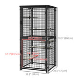 Cat Cage Multi-Level Catio Steel Outdoor Cat Enclosure w/ UV-and Water Resistant Cover, 5 Platforms