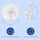 Standing Floor Fan with Remote Control, Stand Up Cooling Fan, Tall Pedestal Electric Fan for