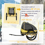 Dog Bike Trailer with Hitch Coupler, Quick Release Wheels