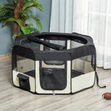 Parc pour animaux de compagnie souple 49,2 pouces parc pour chiens pliable extérieur avec sac