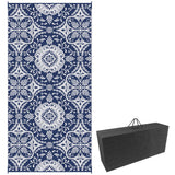 Portable Outdoor Rug with Carry Bag, 9' x 18' Reversible Mat