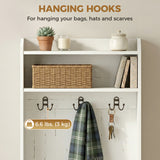 Modern Hall Tree with Shoe Storage Bench, Coat Rack and Shelves
