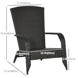 Patio Wicker Adirondack Chair