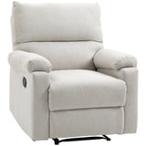 Recliner Chair, Manual Reclining Chair with Footrest, Padded Seat for Living Room