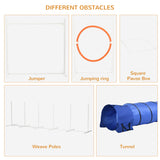 5Pcs Dog Agility Training Equipment with 8.7KG Net Weight, Adjustable Jump Ring