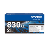Brother Genuine TN830XL2PK High Yield Black Toner Cartridge 2-Pack for up to 6,000 Pages