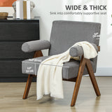 Corduroy Accent Chair Armchair with Wide Seat and Soft Padded Armrests for Reading