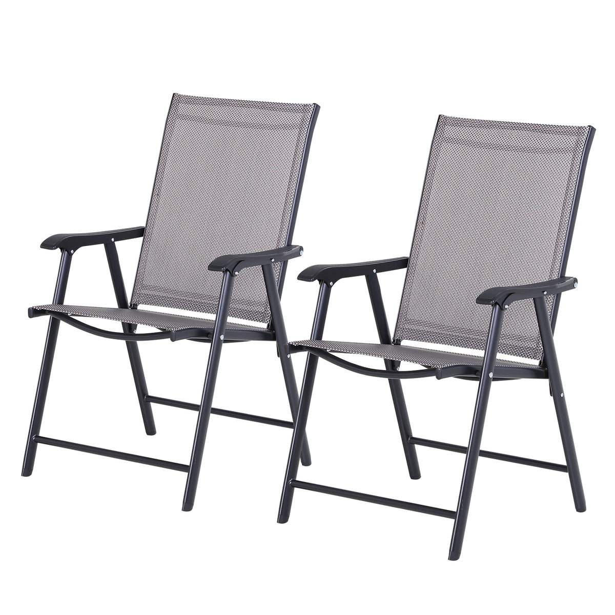 2-Piece Folding Dining Chair Set for Relaxing on Patio