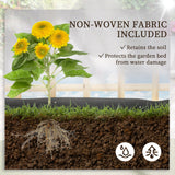 Jardinière en bois surélevée avec treillis pour plantes grimpantes, lit de jardin surélevé 3 niveaux