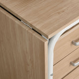 Bureau informatique pliable avec tiroirs, Table d'étudiant exécutive avec étagère de rangement, 6 roues pour chambre à coucher, bureau à domicile