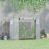 Serre de patio 6,6' x 2,5' x 5,5', serre-jardin accessible avec structure acier