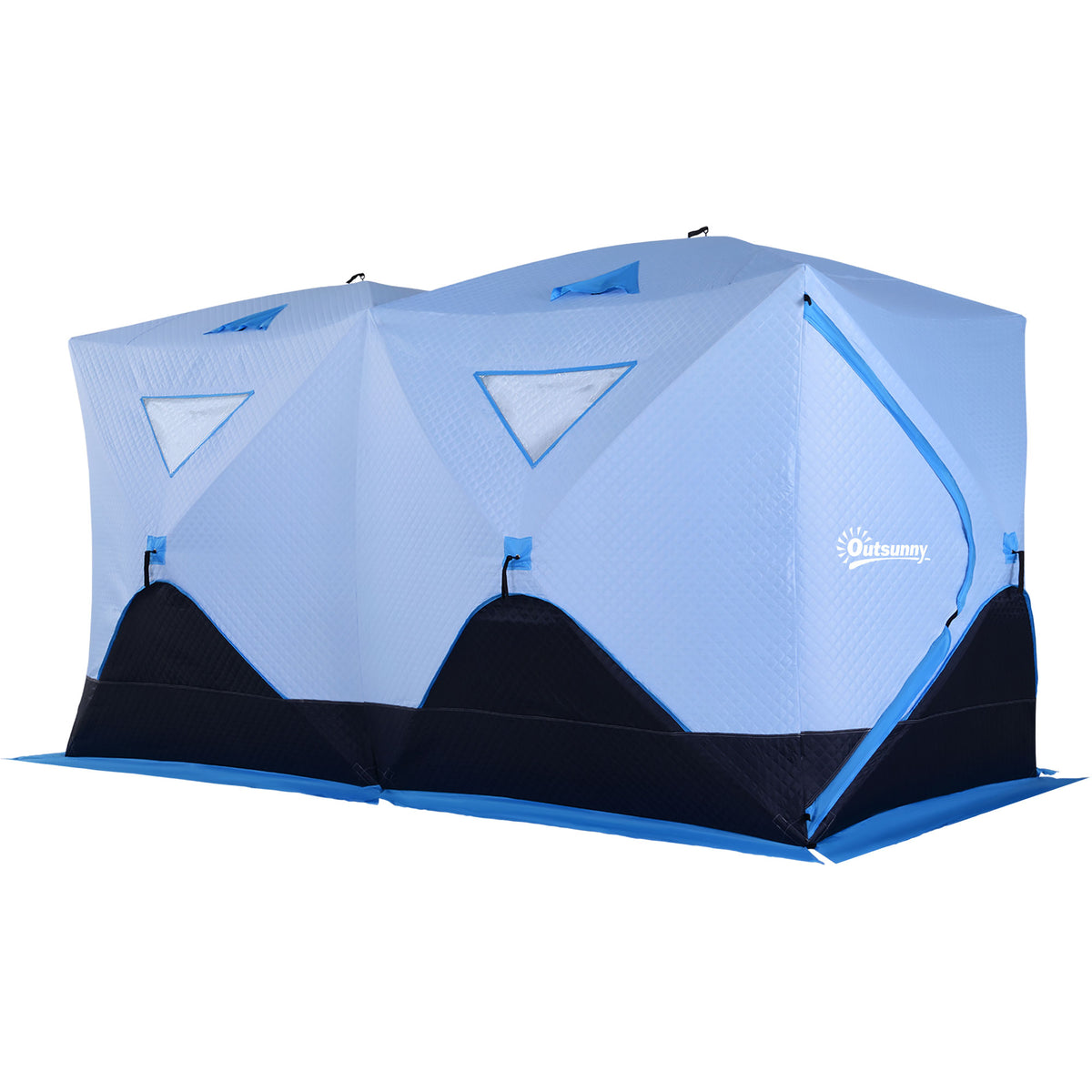 5-8 Person Insulated Ice Fishing Tent Shelter with Ventilation Windows and Carry Bag, for -22℉
