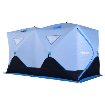 5-8 Person Insulated Ice Fishing Tent Shelter with Ventilation Windows and Carry Bag, for -22℉