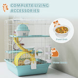 3-Level Hamster Cage with Exercise Wheel