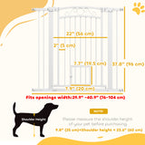 Dog Gate, Walk Through Pet Gate w/ Small Pet Door, 30