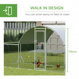 21.7' x 6.2' Metal Chicken Run with Waterproof and Anti-UV Cover