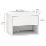 Floating Nightstand Set of 2, Wall Mounted Bedside Table with Drawer for Bedroom