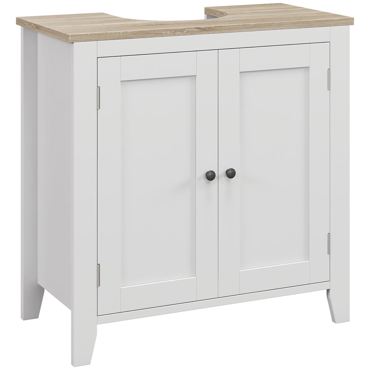 Bathroom Sink Vanity Unit, Under Sink Bathroom Cabinet with U-Shape Design and Adjustable Shelf
