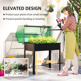 Raised Garden Bed Planter with PE Greenhouse Cover