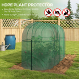 9.8' x 3.3' Plant Protector Tent, Crop Cage with Zipped Door and Ground Stakes for Garden